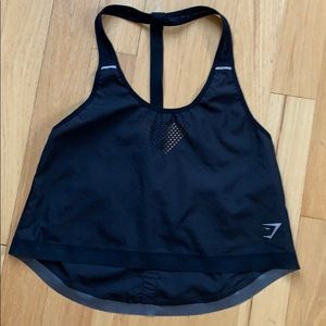 Gymshark Racer Back Black Tank Top- Size Medium